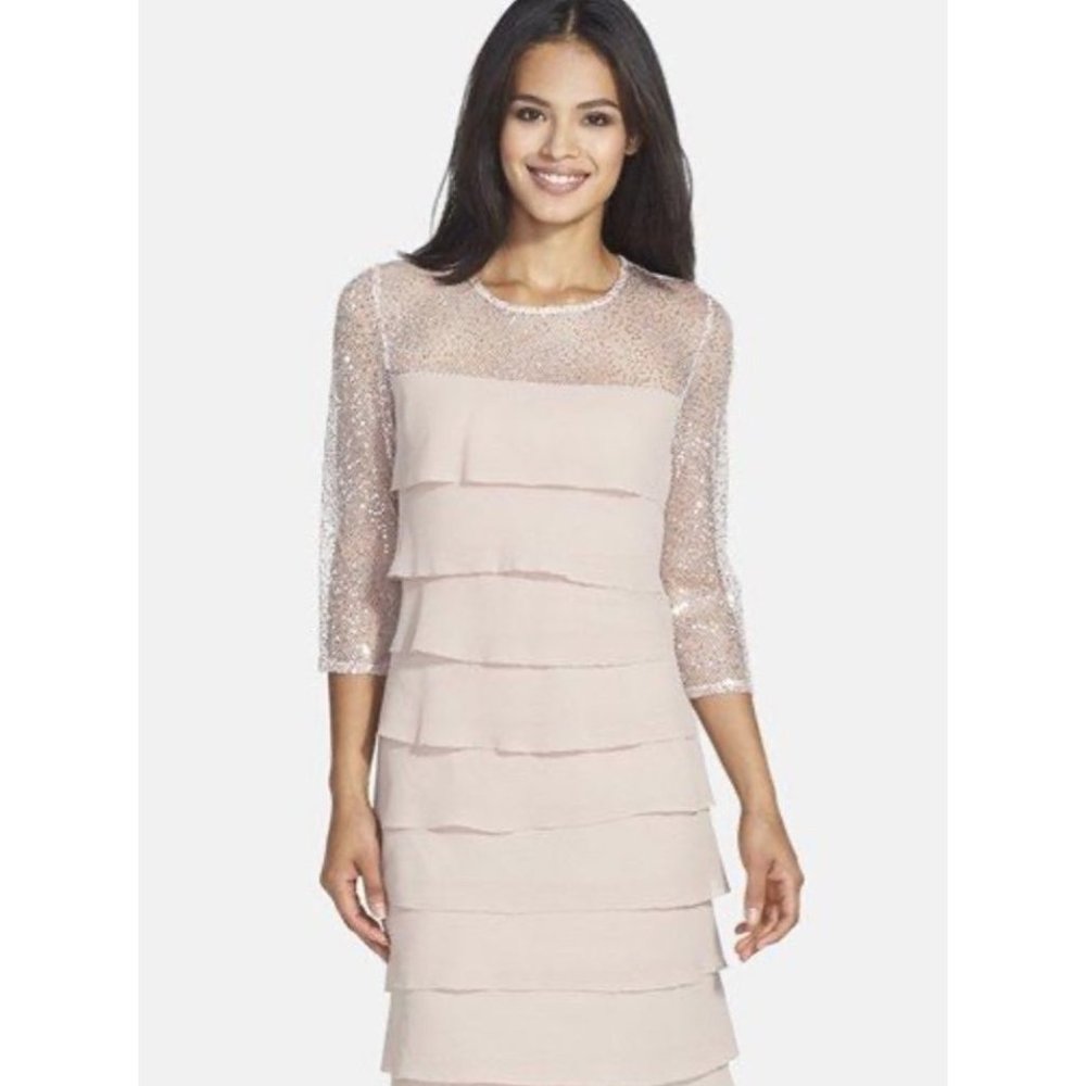 Dress mini Tan brown Cocktail Dress Alex Evenings